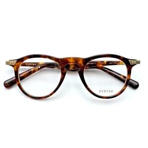 Eyevan Eyeglasses Frames Berman-E Tort 2 Brown Tortoise Oval 46-22-145 Authentic